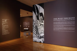 The Plot Thickens Installation shot - the title wall.